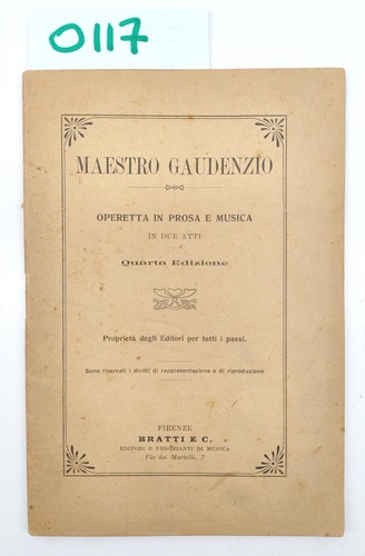 Maestro gaudenzio operette - maestro,