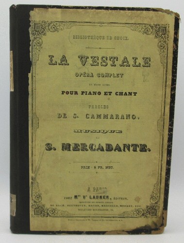 Vestale opera seria del - vestale,